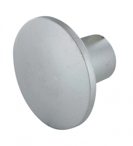 Bouton rond zamak gris alu Ø30mm