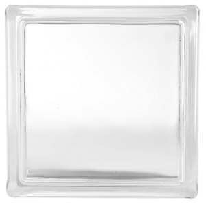 Brique de verre neutre Lisse 19x19x8cm