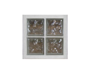 Panneau de 2x2 briques de verre neutres 47x47cm