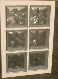 Panneau de 2x3 briques de verre neutres 47x67cm