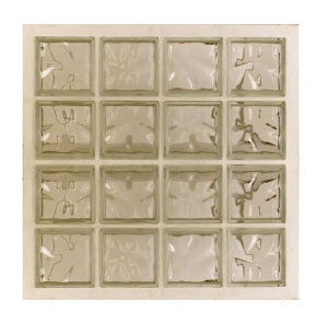 Panneau de 4x4 briques de verre neutres 87x87cm