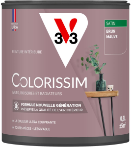 Peinture COLORISSIM Satin 0,5L Brun Mauve