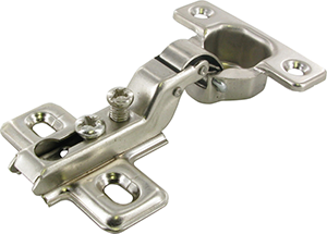 Charnière invisible acier Ø26mm Key Hole à ressort - porte 1/2 recouvrement - 2 pces