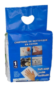 Chiffons blancs 1kg coton