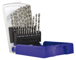 Lot 19 forets métal HSS Queue cylindrique