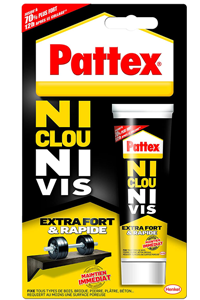 Colle PATTEX Ni Clou Ni Vis Extra Fort & Rapide - tube 52g