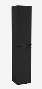 Colonne pour meuble CELTIC Noir mat 150x35x30.5cm/ 2 portes + 4 étagères Livrée montée