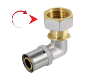 Coude Multicouche à sertir Ø16 F15x21 écrou mobile