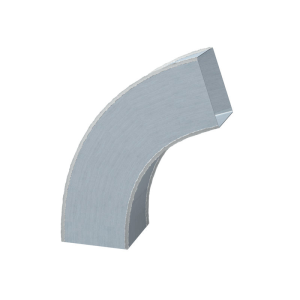 Coude carré zinc  80x80mm