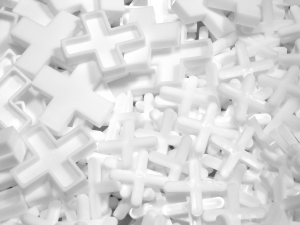 Croisillons blancs 3mm - 250 pces