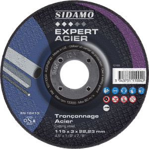 Disque tronçonnage Ø115 EXPERT ACIER