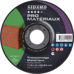 Disque tronçonnage Ø115 Pro MATERIAUX