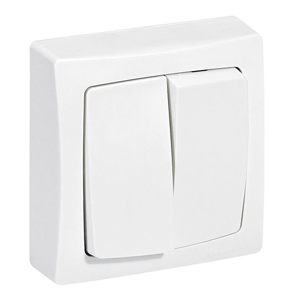 Double va-et-vient saillie blanc - FIN DE SERIE