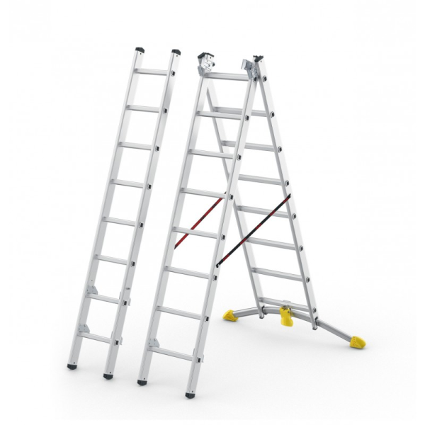 Echelle transformable HOBBYLOT 3 plans 2,36m/4,74m - 3x8 échelons