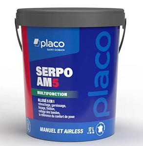 Enduit Serpo AM5 multifonction 20kg - allégé 5 en 1 - rebouchage, garnissage, lissage, finition, collage des bandes