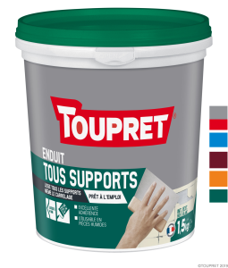 Enduit 3 en 1 tous supports TOUPRET 1,5kg