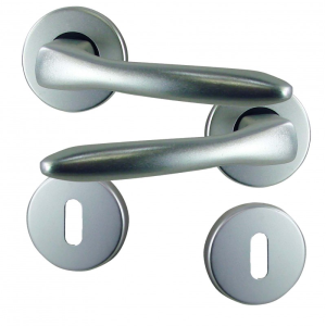 Ensemble rosace VARS alu argent + 2 ros Serrure