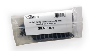 Sachet de 22 entretoises GA sablé 15mm pour lame clôture écran alu-FIN DE SERIE