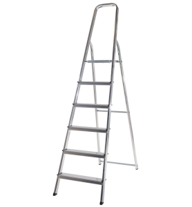 Escabeau Bricoleur 6 marches MixAlu Selekta HAILO Montants acier - Marches aluminium