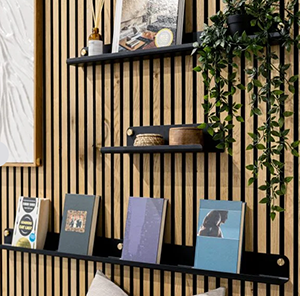 Etagère en métal noire 60x13cm- Fin de série