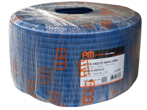 Gaine préfilée Ø16mm en 3G1,5mm² HO7VVU - couronne de 100ml FIN DE SERIE