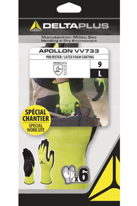 Gants de manutention APOLLON T10 - spécial chantier - lot 6 paires