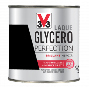 Laque glycéro V33 noir brillant 0,5L