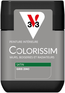 Peinture COLORISSIM Satin 0,075L Gris Zinc Testeur