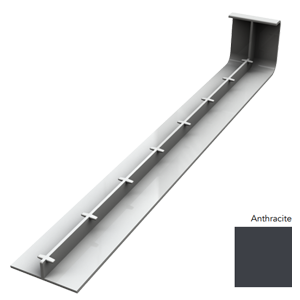 Jonction 300mm PVC cellulaire gris anthracite pour planche de rive