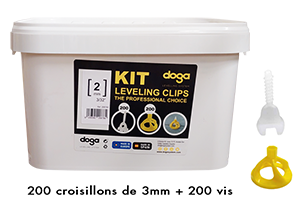 Kit DOGA Roll à visser pour joints 3mm (200 croisillons + 200 vis)