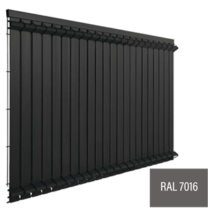 Kit d'occultation 1m23 Gris UNIVERSEL maille 55mm - RAL 7016