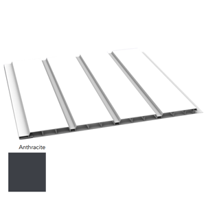 Lambris PVC alvéolaire gris 250mmxL.6m ép.10mm (anthracite)