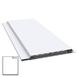 Lambris PVC alvéolaire blanc 100mmxL.2,70m ép.10mm - vendu par paquet de 10 lames (remplace div0202)