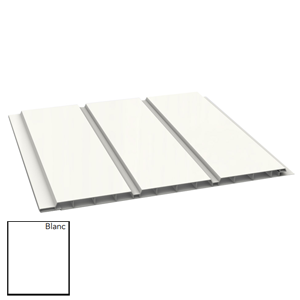 Lambris PVC alvéolaire blanc 250mmxL.6m ép.10mm