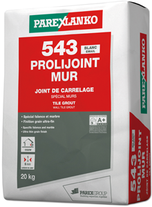 Joint carrelage 543 PROLIJOINT MUR - 20kg blanc émail 1 à 6mm