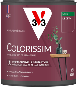 Peinture COLORISSIM Satin 0,5L Lie de Vin