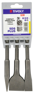 Kit de 3 accessoires SDS+ Pic 140mm/ Burins plats 20x140+40x140mm