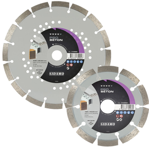 Lot 2 disques diamant PRO BETON Ø230 + Ø125 FDS - quantité limitée au stock