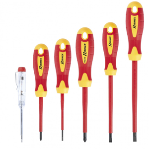 Lot de 7 tournevis électricien chrome vanadium