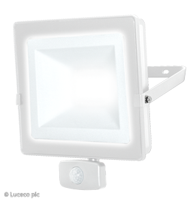 Projecteur LED Blanc 4000lm + détecteur 50W 4000K IP54 fin de serie