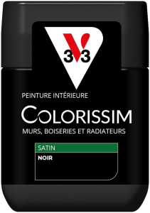 Peinture COLORISSIM Satin 0,075L Noir Testeur