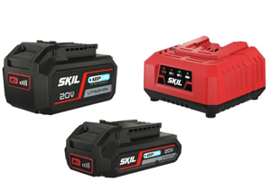 Pack 2 batteries 20V + chargeur SKIL (1 batterie 4Ah + 1 batterie 2Ah Li-ion) chargeur 2,4Ah - BC1E3114BA