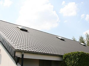 Panneau tole tuile simple 2m30x1m10 utile -Anthracite