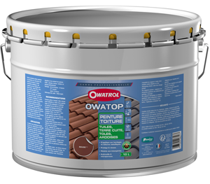 Peinture toiture OWATOP formule RUSTOL Rouge 10L