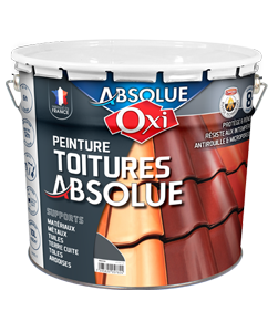 Peinture TOITURES ABSOLUE formule RUSTOL Ardoise 10L - FIN DE SERIE