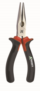 Pince droite bec long 160mm chrome vanadium - poignées bi-matière