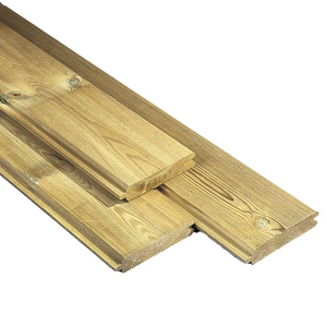 Planche emboîtable rainurée bois traité 28x145x2400mm