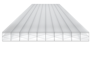Tôle POLYCARBONATE 16mm 3,0x1,05m OPALIN - U= 2,0W/m²K - poids 2,4kg/m²