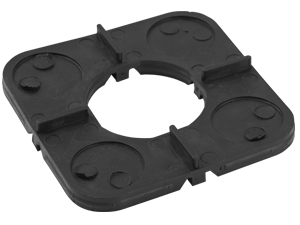 Plot caoutchouc noir 120x120x9mm pour pose de carreaux grand format