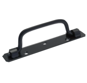 Poignée sur platine noire 160mm